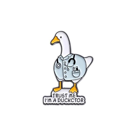 "Trust Me I'm a Ducktor" enamel pin NEW - Picture 1 of 2
